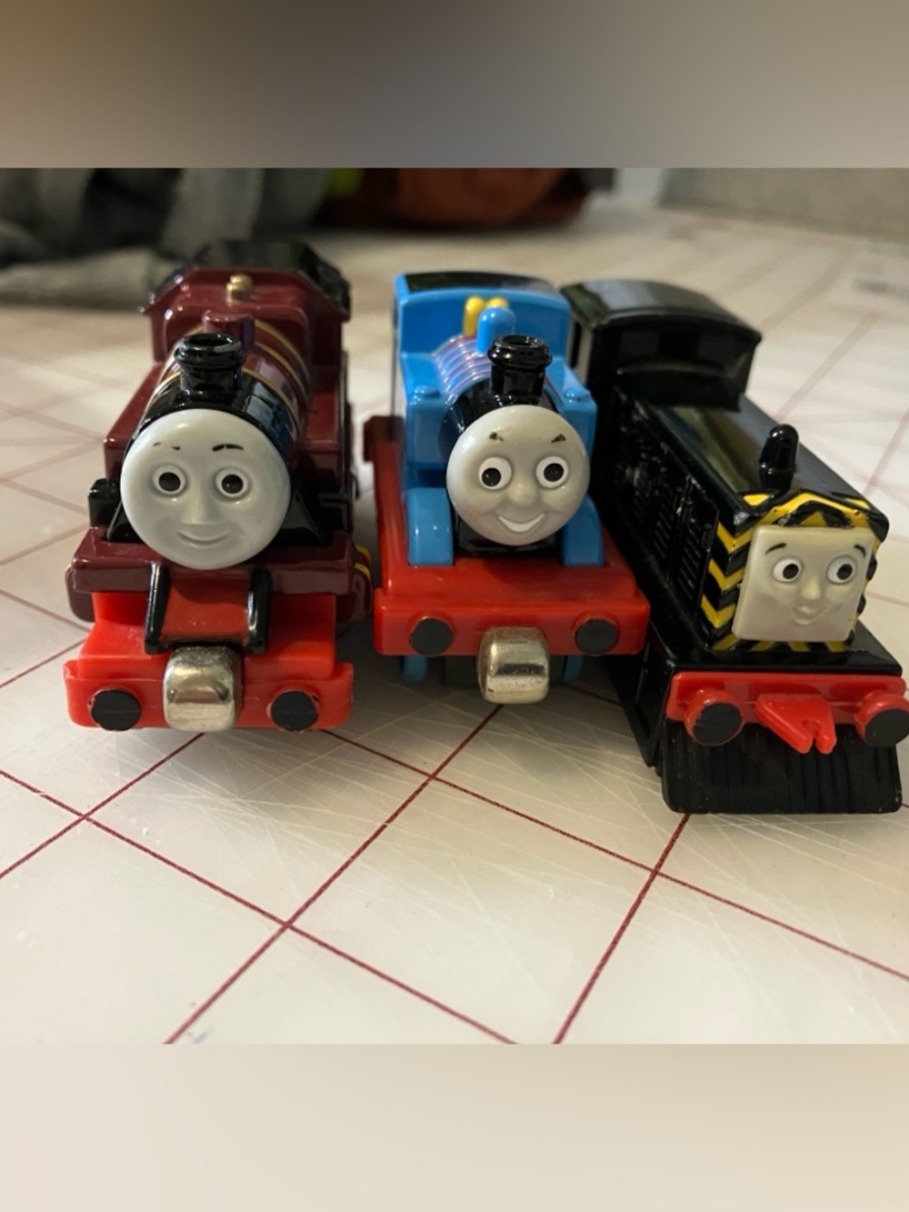 Three Vintage 90s Thomas The Tank Engine Toy Trains Thomas and Mavis And Arthur